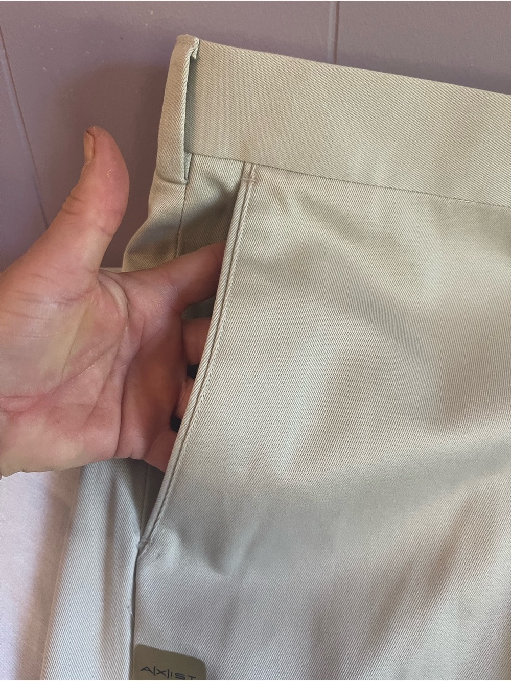 Axist Men’s Chinos - Light Khaki No -Iron - Picture 12 of 16